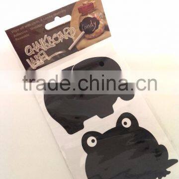 Decorative Chalkboard Label for Glass Bottle, Lovey Design Chalkboard Label Sticker, Elephant, Frog, Fish Pattens photo-4