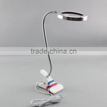 2016 Latest Popular Fashionable Gooseneck Clip Reading Magnifier Glass Desk Led Lamp photo-2