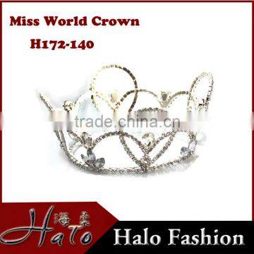 Hair Accessories Miss World headband beauty hair jewelry crown and tiara H172-140