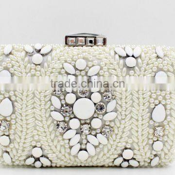 vintage style crystal stone evening bag