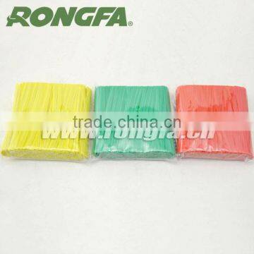 Pre-cut PE plastic coated metal wire twist tie plastic twist tie