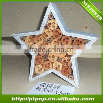 2014 hot sale star design Wooden insect House