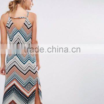 women's abstract wave summer dress