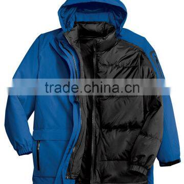 Mens Washed Duck Cloth Insulated Hooded Work Jacket photo-6