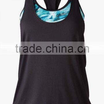 2016 Cool Watery Print Sport Tank Top Activewear Sport Bra HST8023