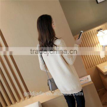 Wool Sweater Design for Girl White Cotton Pullover Sweater Women photo-5