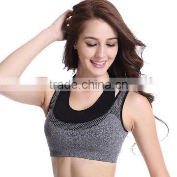 2016 custom soft breathable seamless Tank top women sport bra, Stretch Yoga Jogging Athletic Sport Bra top