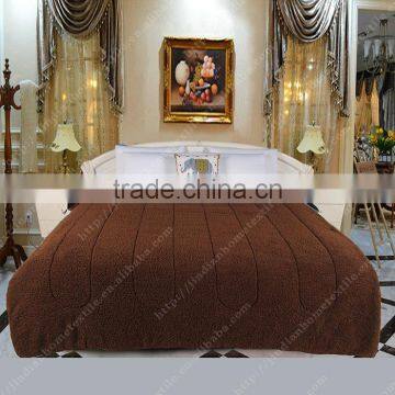 Faux Fur Flannel Plain Colour Quilt Blanket Pillow Handmade Patchwork Quilt Needlework Bed Linen Bedclothes 16