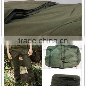 cheap yarn dyed army green fabric for clothing/hats/bags in china textile factory