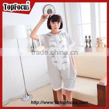 cheap wholesale short cartoon summer adult footless pajamas onesie