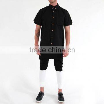 New fashion white and black combination pants mens hip-hop trousers