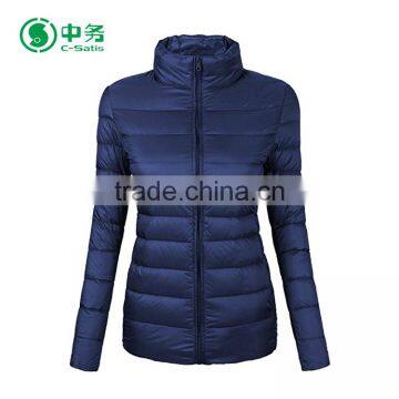 European Style Winter Shiny Ultra Light Thin Foldable Women Goose Down Jacket photo-4