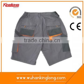 Canvas fabric elastic waist short pants for men