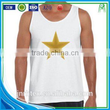 Custom Printing Cotton Spandex Sleeveless Sports A-shirt photo-4