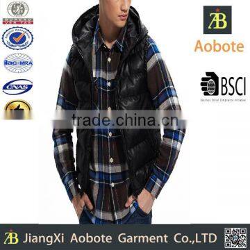 2015 High Quality Black Men's Vest With Hood