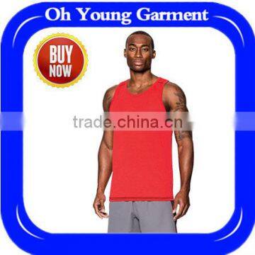 wholesales cheap custom sportswear mens tank top manufacturer undershirt fit polyester vest workout tank top fabric for tank top