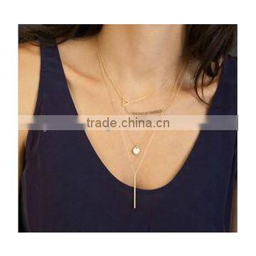 Yiwu Wholesale Factory Maket Multi Layer Necklacemulti Layer Pendant Necklace Jewellery photo-5