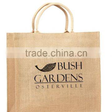 Eco-Friendly Jute Shopping Tote Bag - Features Shoulder Length Cotton Webbed Handles and Comes With Your Logo. photo-2