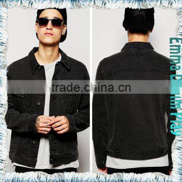 EMMA PRIVATE CUSTOMIZED MADE Fashion Designer Mens Black Denim Jackets Wholesale