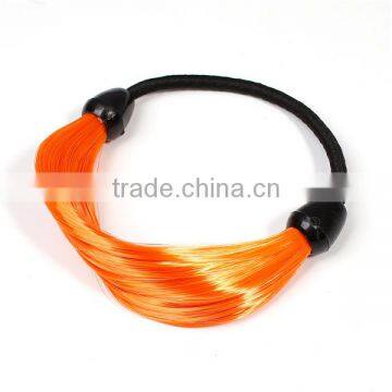 Chemical Fiber Ties Round Orange Hair Elastics Accessories Girl Women