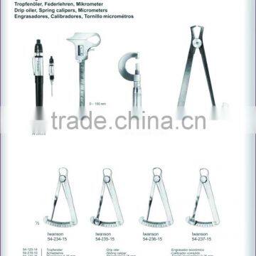 spring calipers, micrometers