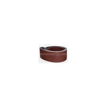 Steel Aluminum Oxide Narrow Sanding Belts / Grit P36 To Grit P180