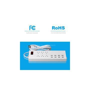 US standard multiple outlet usb weatherproof power socket with surge protector
