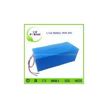 Factory price OEM 24v 18ah e bike lithium battery