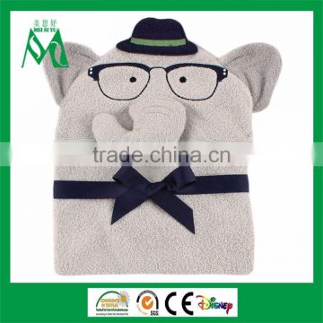 Baby hooded towel 100% cotton blanket wrap baby shower favors free sample