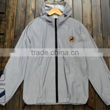 2016 Plain Foldable Womens Hooded Nylon Windbreaker