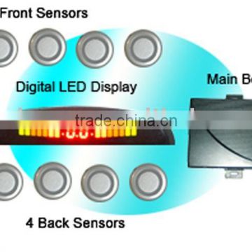 LED Display Sensor(sensors de parqueo)With 4 Rear,4 Front Sensors