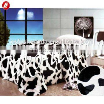 Animal Design Faux Fur Throw Blanket Form Changshu Tetile photo-1