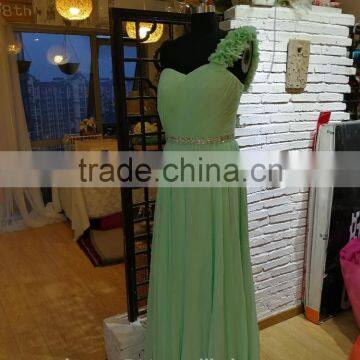 Prom Formal Evening Dress Floral A-line One Shoulder party dress P090