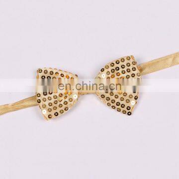 Size Ribbon Sequin Flashing Bow Tie With Trim photo-5