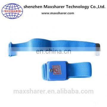 China Manufacturer Blue PU ESD Wired Wrist Band Antistatic Wrist Strap