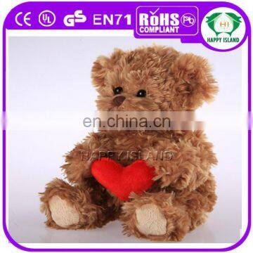 soft toy bear/toy bear plush toy for wholesale/bear with heart for valentine's day