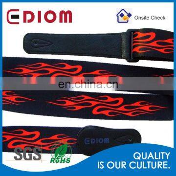 Wholesale OEM Digital Printing Acoustic Bass Real Leather Blank Guitar Strap photo-3