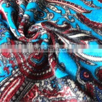 New Design Elegant High Velour Plush Fabric with Printed