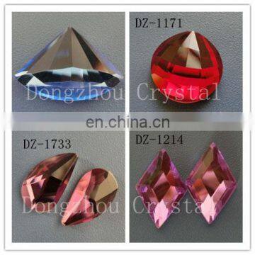 A variety of flat back glass beads for garment acessories