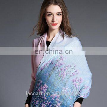 Wool Scarf Lavender Digital Printing photo-5