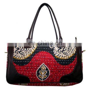 New Ethnic Indian Cotton Hand Bag Vintage Kantha Fashion Women Shoulder Bag photo-2