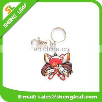 3d cartoon character customized soft pvc rubber keychain