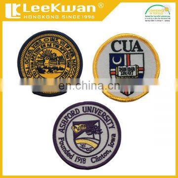 Customized Merrowed Border Embroidered Emblems/patches