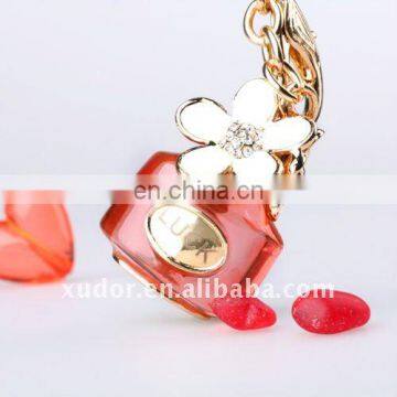 Novel fashion CRYSTAL KEYCHAIN crystal PERFUME BOTTLE key chain crystal key ring bag accessory 43053