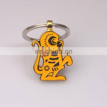 Wholesale cheap metal monkey keychain animal key chain for kids