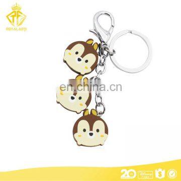 Promotional Lovely Custom Squirrel Hard PVC Keychain