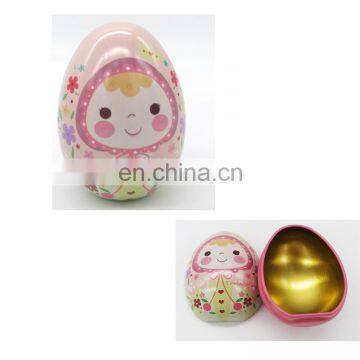 cute small plain metal candy tin box for children