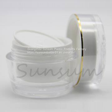 Luxury 30g Plastic Acrylic Double Wall Cream Jar for Facial Cream photo-4