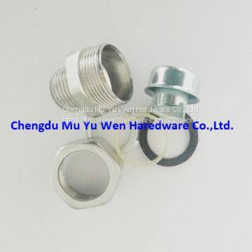 Stainless Steel Straight Liquid-tight Connector With Sealing Washers and Lock Nuts