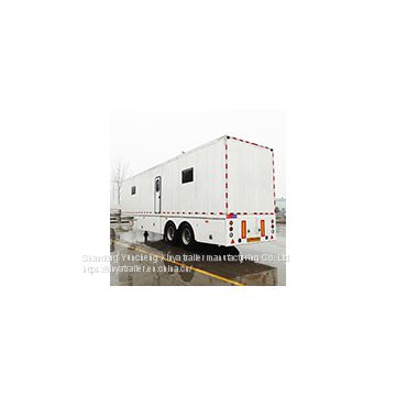 China Factory Twist Lock Gooseneck Low Platform Semi Trailer 40 Ton Low Bed Semi Trailer